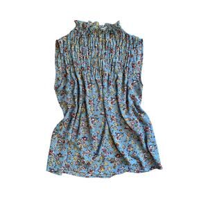 Pleione floral sleeveless blouse